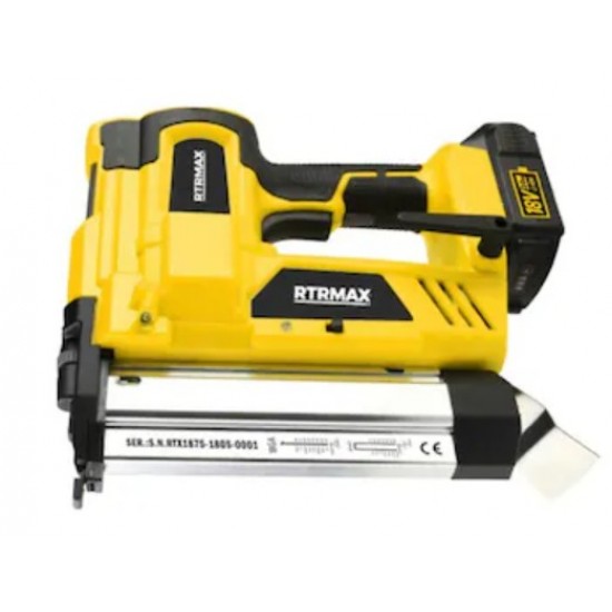 Rtrmax RTX1875 X-Lion 18V 2 Amper Çift Akülü 19-40 MM Zımba + 20-50 MM Çivi Çakma Tabancası